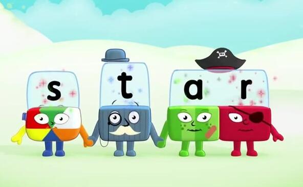 儿童自然拼读启蒙英语动画:bbc积木英语 字母积木 alphablocks 1-4季
